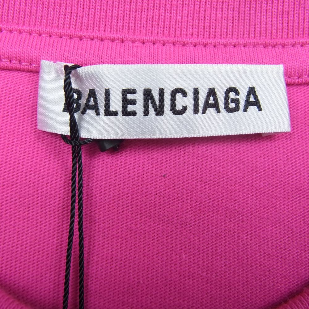 BALENCIAGA バレンシアガ 570796 TBV43 ロゴ プリント 半袖 Tシャツ ピンク系 S【中古】