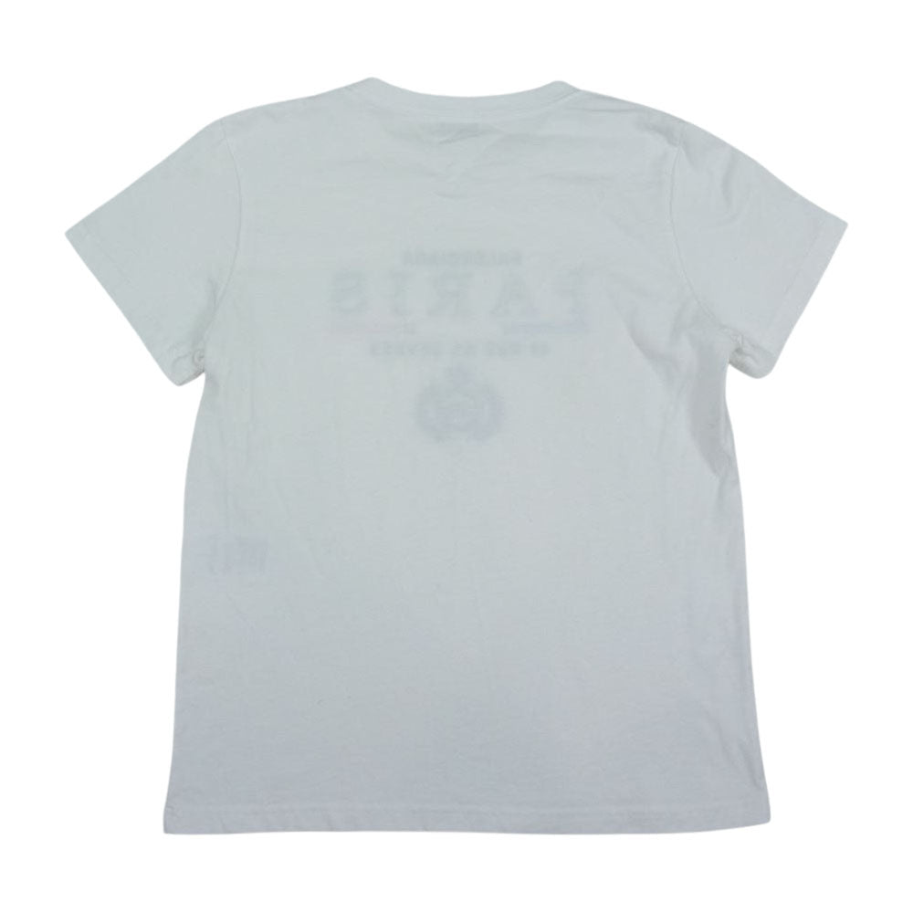 BALENCIAGA バレンシアガ 578133 TGV48 PALIS ロゴ 刺繍 半袖 Tシャツ ホワイト系 M【中古】