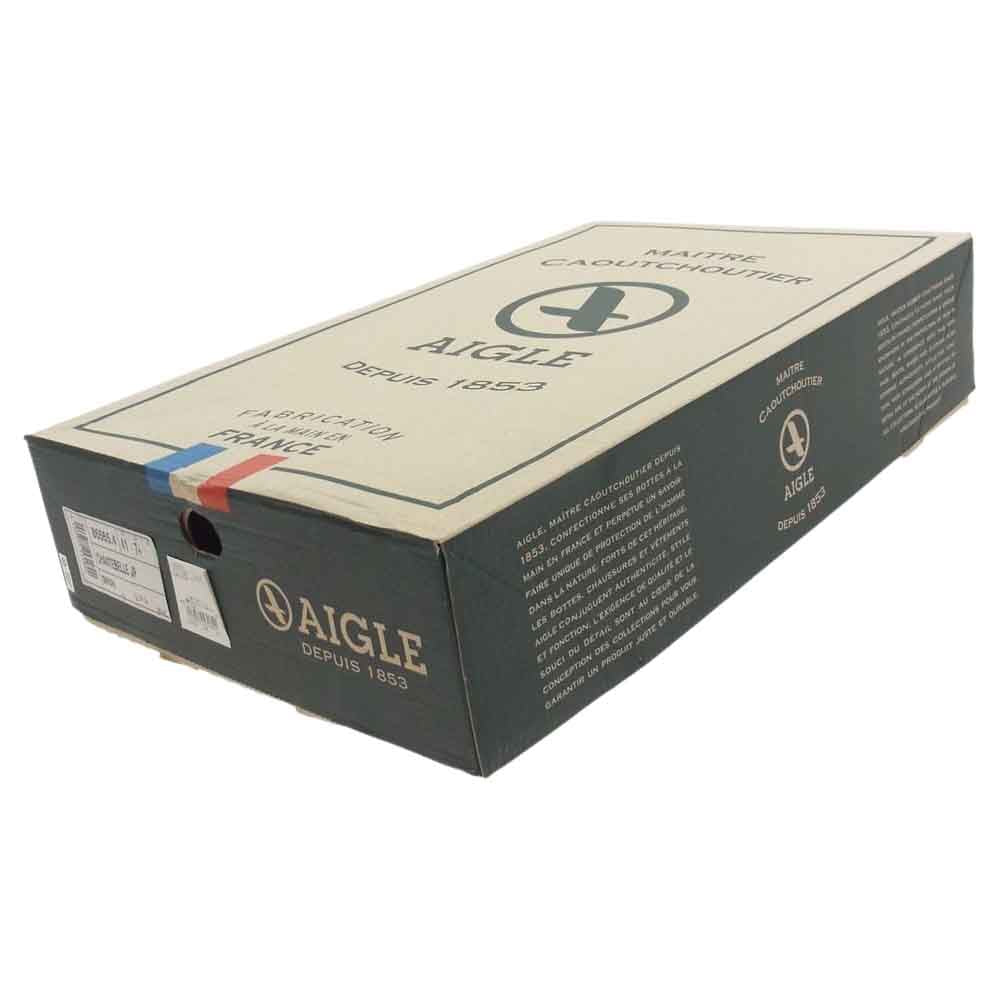 AIGLE エーグル ラバー レイン ロング ブーツ ダークブラウン系 41【新古品】【未使用】【中古】