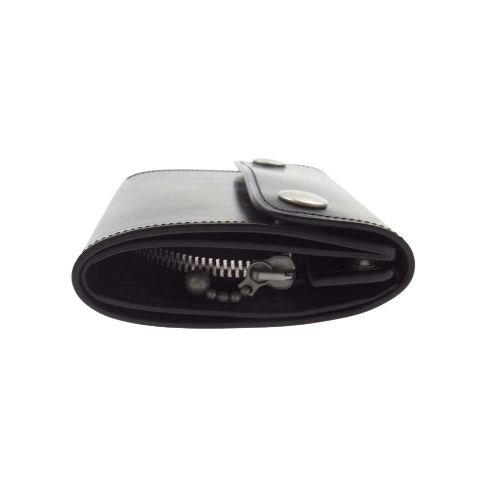 ADDICT CLOTHES アディクトクローズ SHORT TRACKER WALLET ショート トラッカー ウォレット ブライドル レザー 財布 ブラック系【極上美品】【中古】