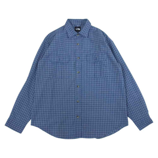 THE NORTH FACE ノースフェイス NT26402 チェック 長袖 シャツ ブルー系 XL【中古】