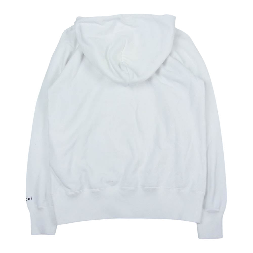 Sacai サカイ 22AAW 22-0453S forever ever ever Hoodie プリント パーカー ホワイト系【中古】