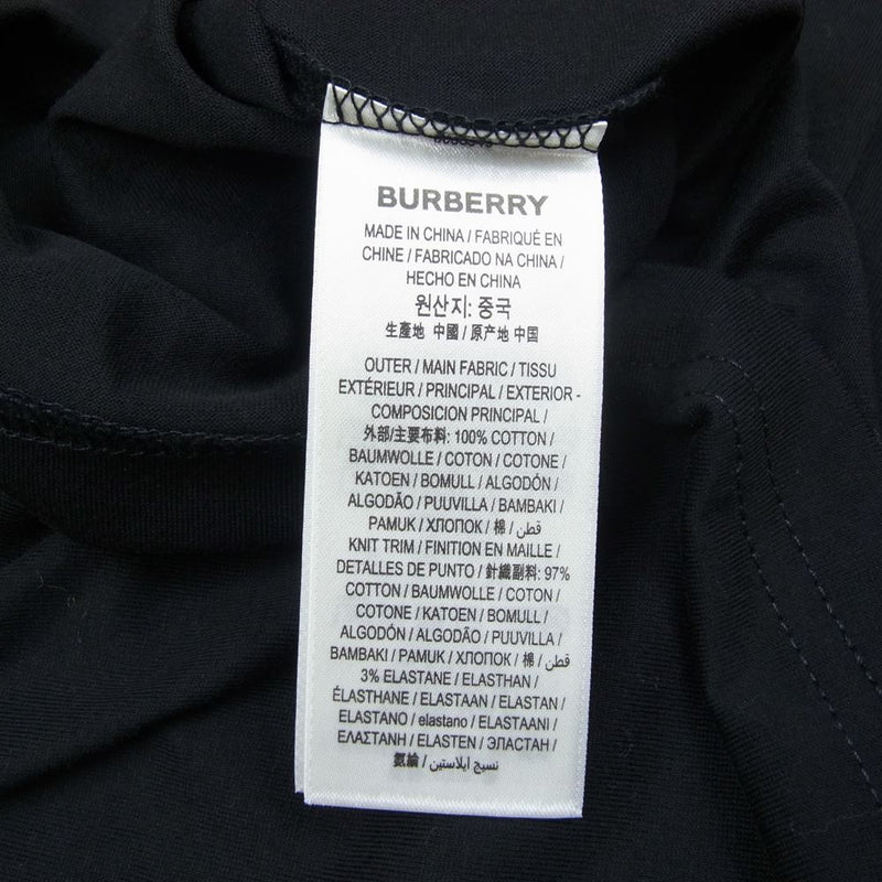 BURBERRY バーバリー 8038543 TB ロゴ Tシャツ半袖  ブラック系 M【極上美品】【中古】