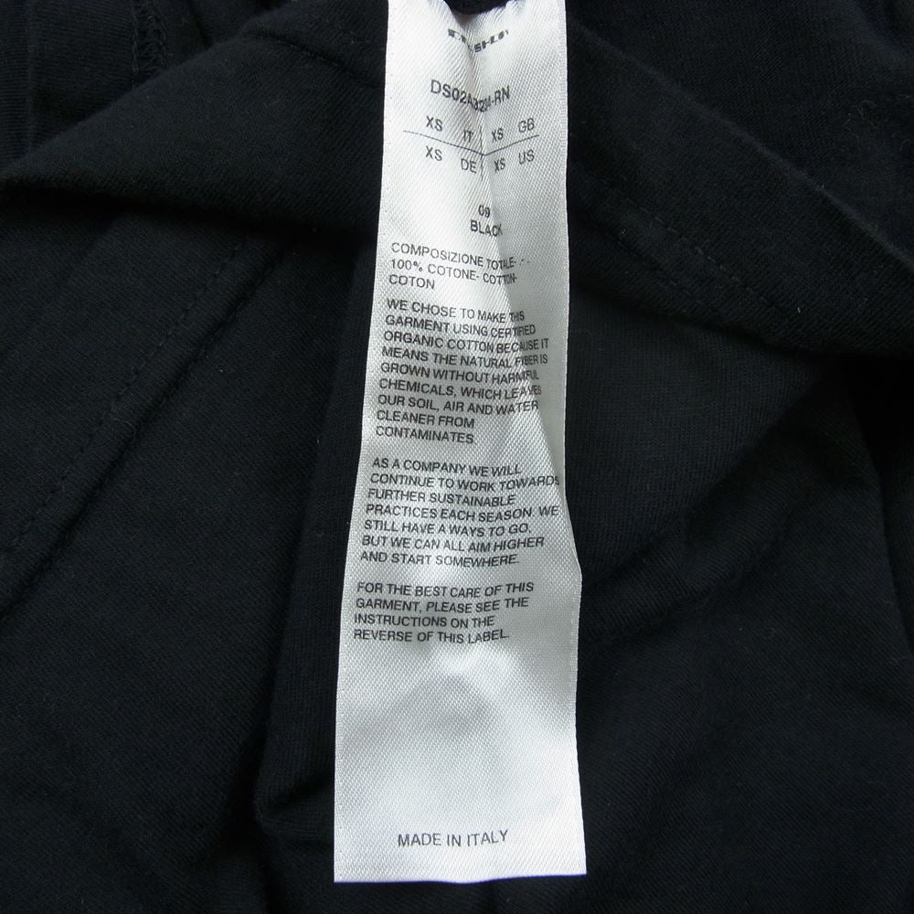 Rick Owens リックオウエンス DS02A3234-RN DRKSHDW ダークシャドウ レイヤード フーディ カットソー ブラック系 XS【中古】