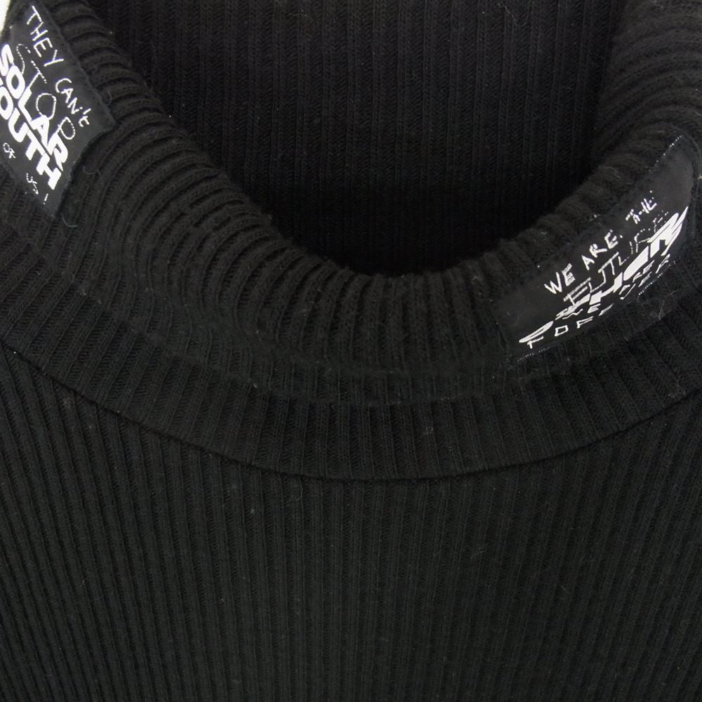 RAF SIMONS ラフシモンズ 20AW SOLAR YOUTH パッチ タートルネック ニット セーター ブラック系 M【中古】