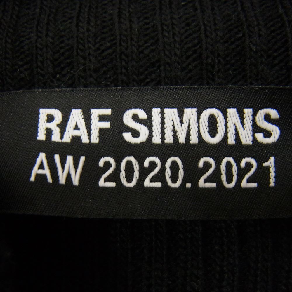 RAF SIMONS ラフシモンズ 20AW SOLAR YOUTH パッチ タートルネック ニット セーター ブラック系 M【中古】