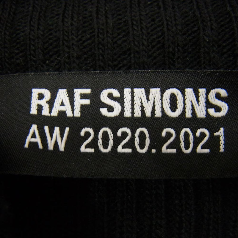 RAF SIMONS ラフシモンズ 20AW SOLAR YOUTH パッチ タートルネック ニット セーター ブラック系 M【中古】