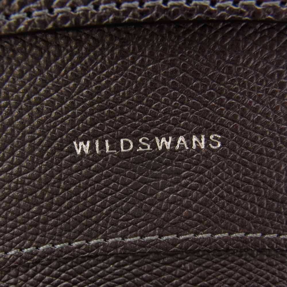 WILDSWANS ワイルドスワンズ CASA カーサ シェルコードバン インブライドル型押し加工 二つ折り 財布 ミニ ウォレット ブラック系【中古】
