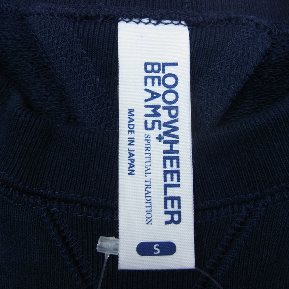 LOOPWHEELER ループウィラー BEAMS PLUS ビームスプラス 別注 スーパーヘビーウェイト スウェット トレーナー ネイビー系 S【美品】【中古】