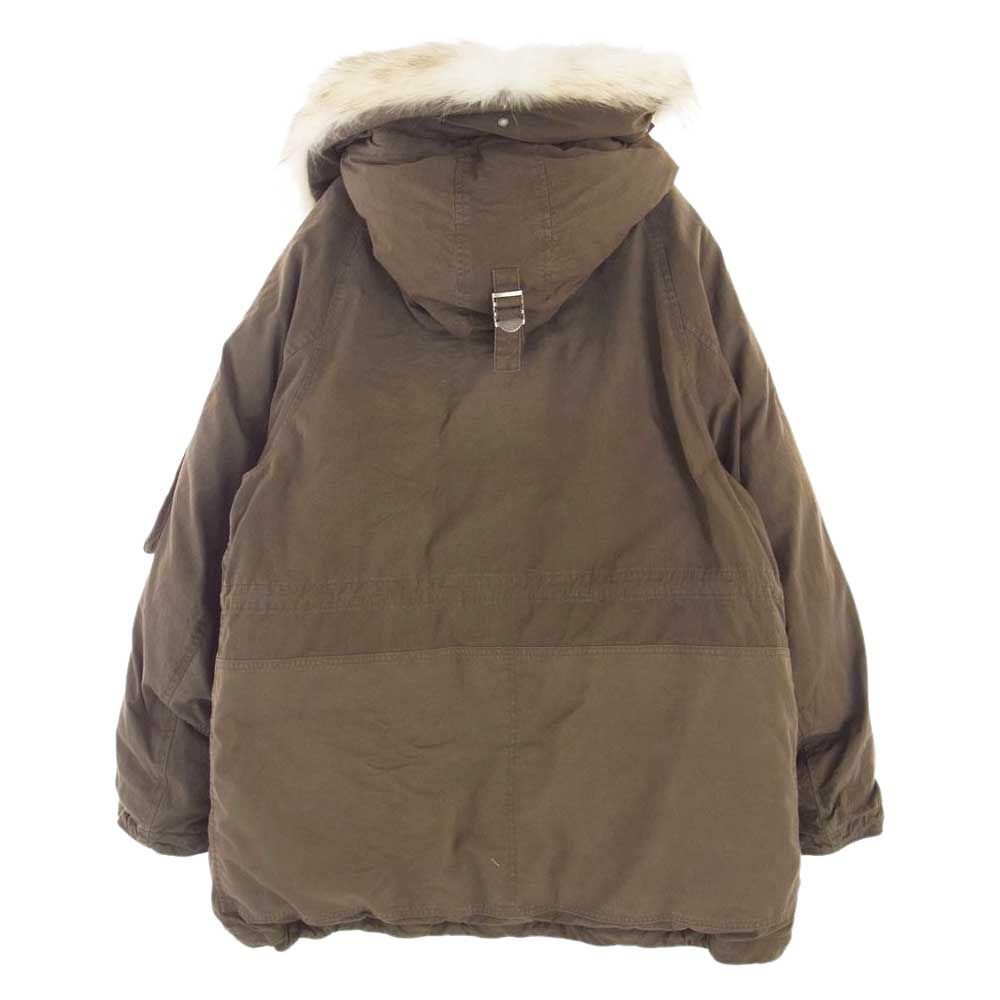 VISVIM ビズビム 0122205013006 22AW VALDEZ DOWN COAT バルディーズ ダウン ファー フード 加工 ジャケット オリーブ 1【極上美品】【中古】