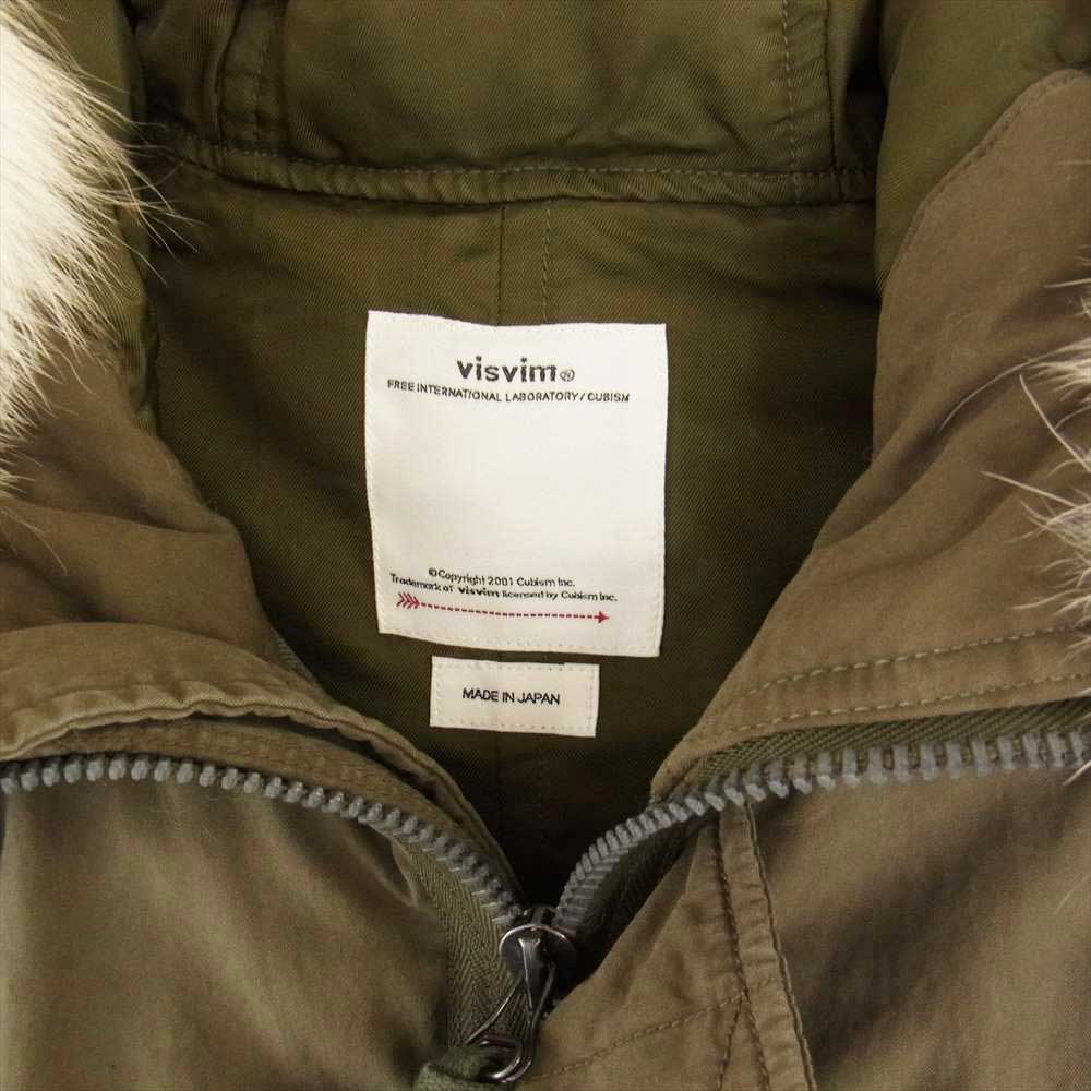 VISVIM ビズビム 0122205013006 22AW VALDEZ DOWN COAT バルディーズ ダウン ファー フード 加工 ジャケット オリーブ 1【極上美品】【中古】
