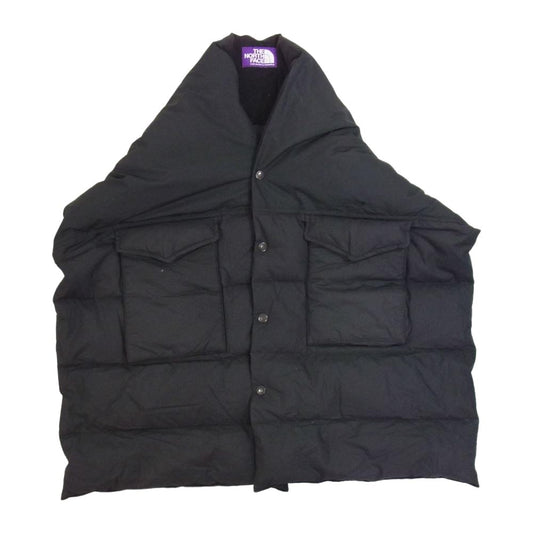 THE NORTH FACE ノースフェイス NN8157N PURPLE LABEL パープルレーベル Field Down Cape フィールド ダウン ケープ マフラー ベスト ブラック系【中古】