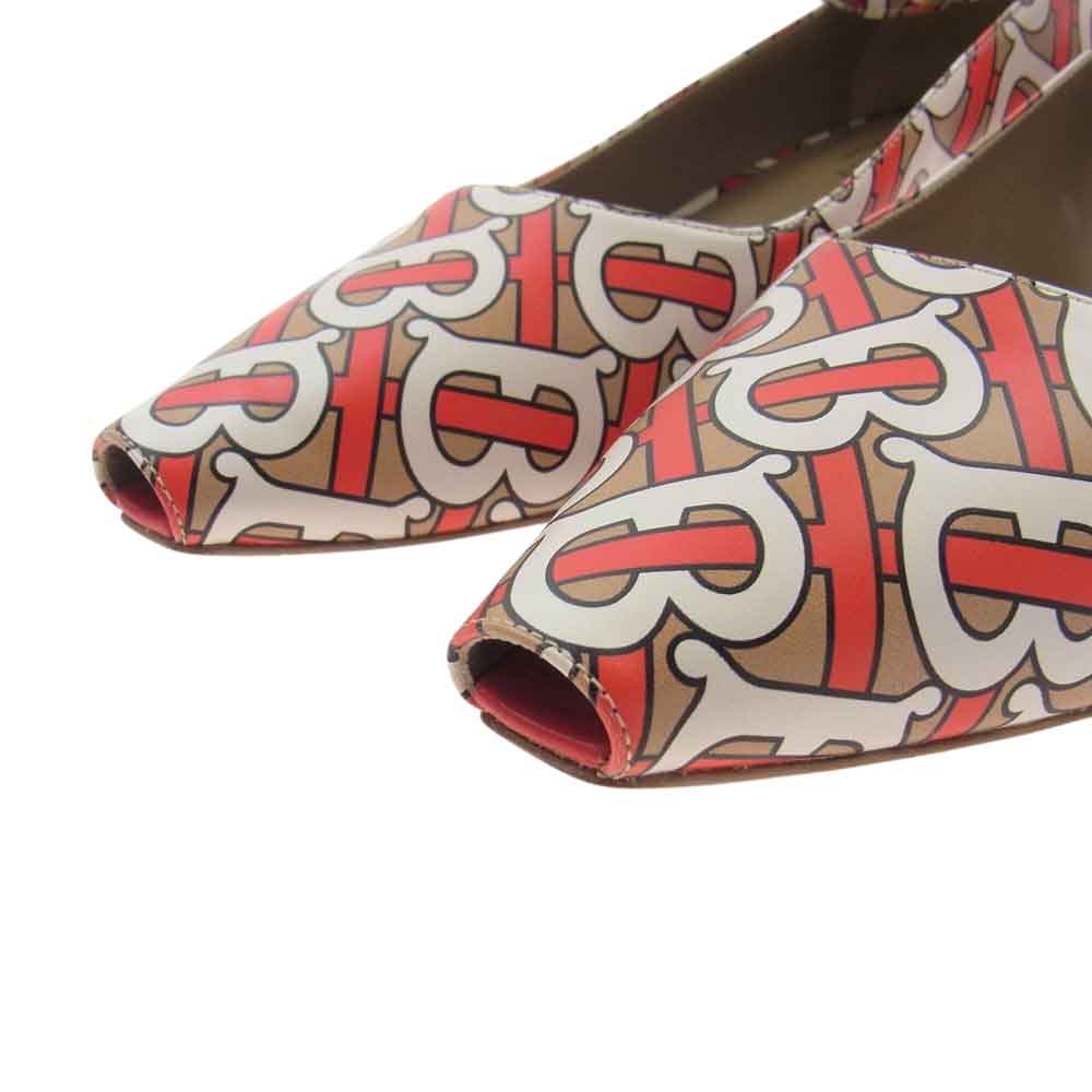 BURBERRY バーバリー A7136 TB モノグラム ストラップ パンプス  マルチカラー系 37 1/2【中古】