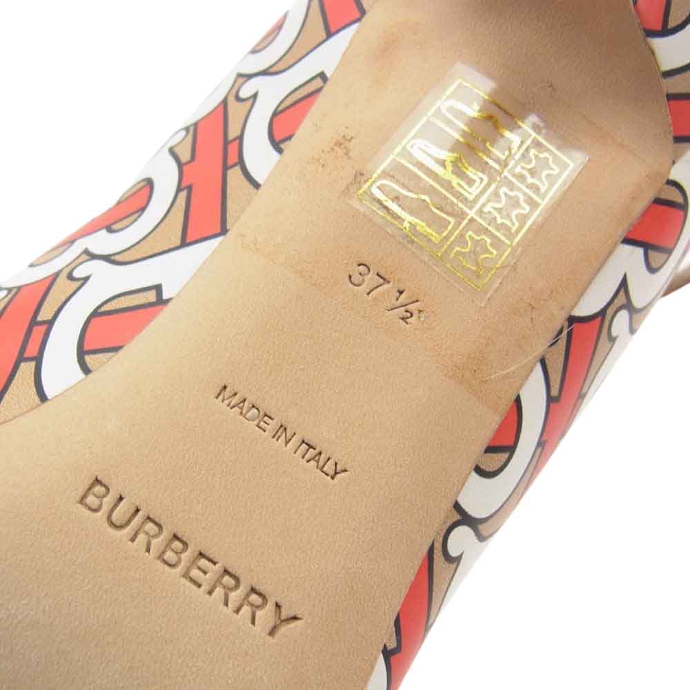 BURBERRY バーバリー A7136 TB モノグラム ストラップ パンプス  マルチカラー系 37 1/2【中古】