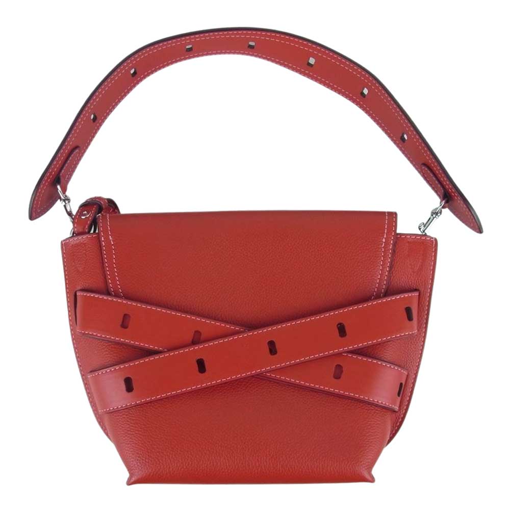 J&M Davidson ジェイアンドエムデヴィッドソン BELT POUCH ベルト ポーチ ショルダー バッグ レッド系【美品】【中古】