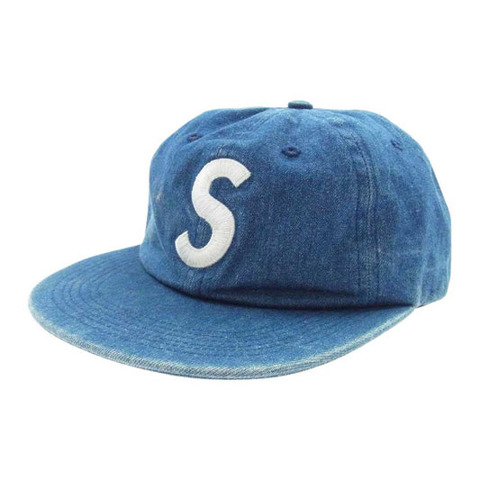 Supreme シュプリーム 17SS Washed Denim S Logo 6-Panel Cap デニム キャップ インディゴブルー系【中古】