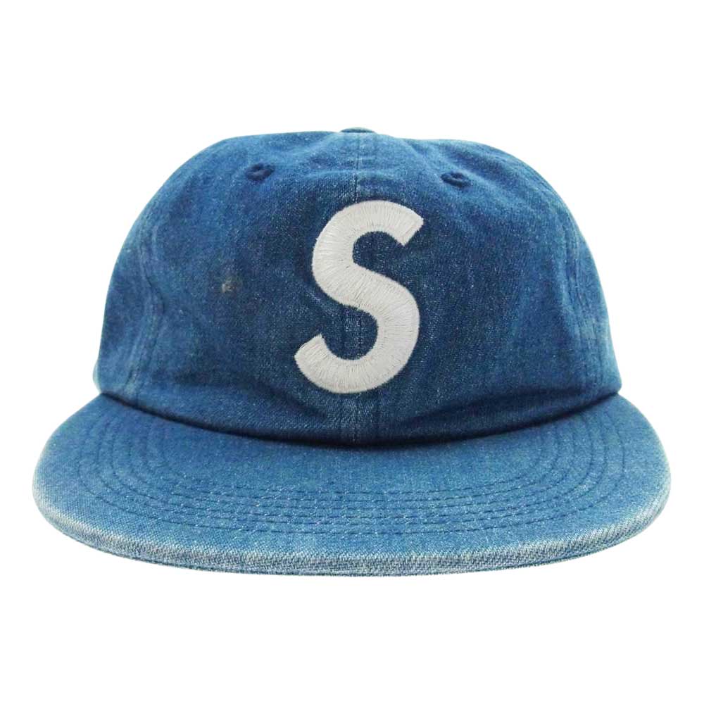Supreme シュプリーム 17SS Washed Denim S Logo 6-Panel Cap デニム キャップ インディゴブルー系【中古】