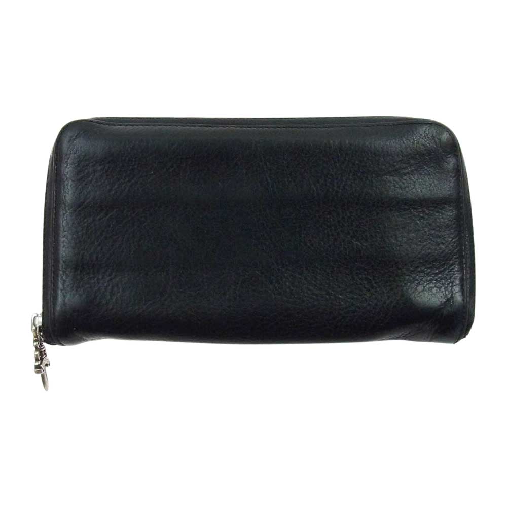 CHROME HEARTS クロムハーツ（原本無） REC F ZIP ジップ 3 セメタリー クロスパッチ ウォレット ブラック系【中古】