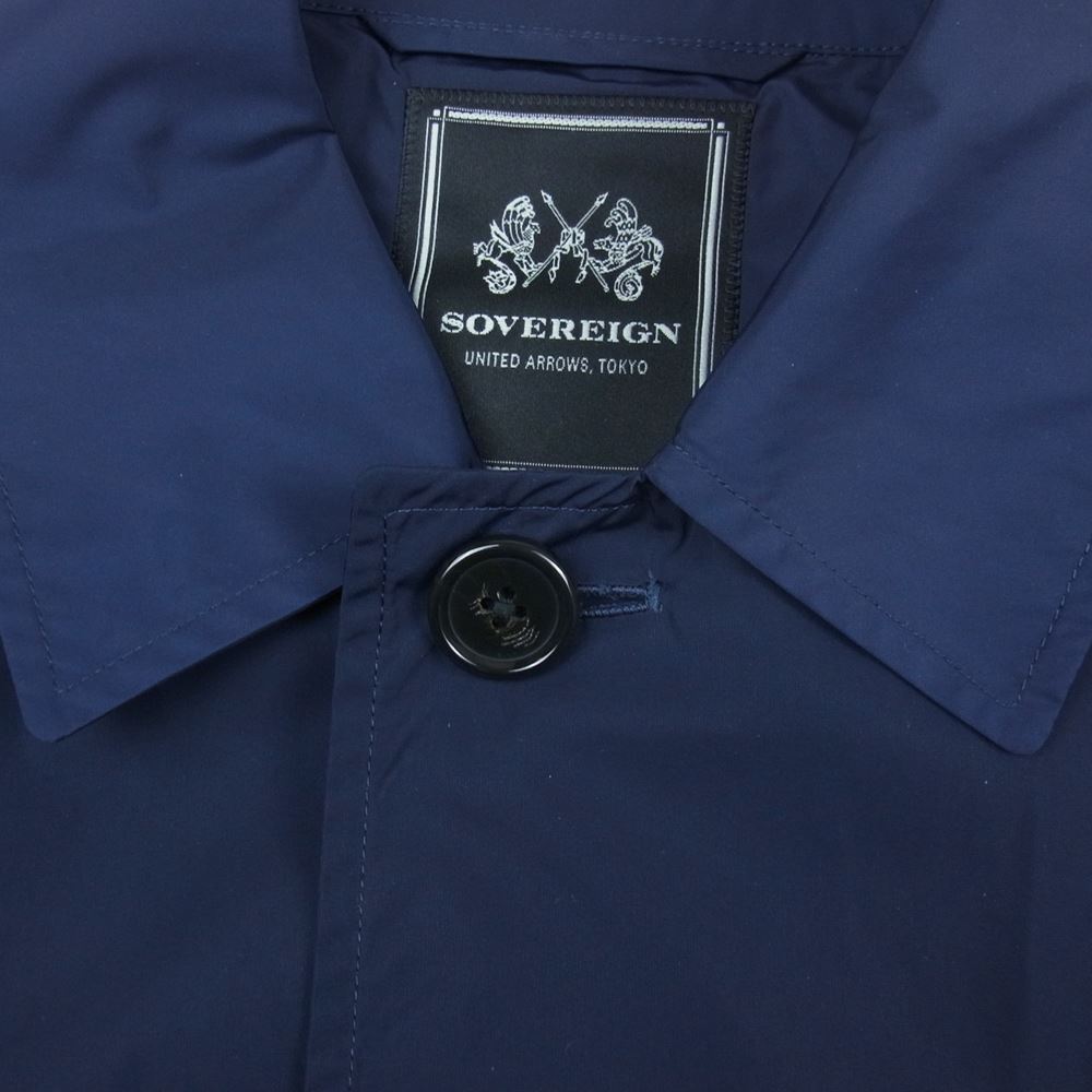 ソブリン 1125-120-7508-7950 UNITED ARROWS ユナイテッドアローズ ナイロンタフタ ステンカラーコート ネイビー系 M【極上美品】【中古】