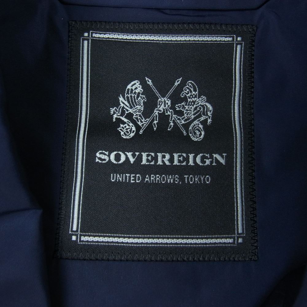 ソブリン 1125-120-7508-7950 UNITED ARROWS ユナイテッドアローズ ナイロンタフタ ステンカラーコート ネイビー系 M【極上美品】【中古】