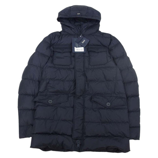 Herno ヘルノ PI0191U-12004-9200 POLAR TECH ポーラテック フーデッド ダウンコート ダウンジャケット ネイビー系 48【中古】
