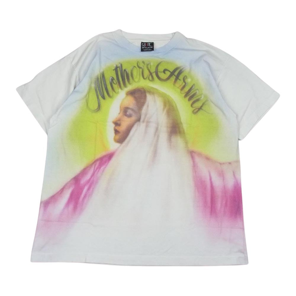 セントマイケル 21SS SM-S21-0000-002 MARIA HUG S/S TEE マリア ハグ プリント Tシャツ ホワイト系 XL【中古】