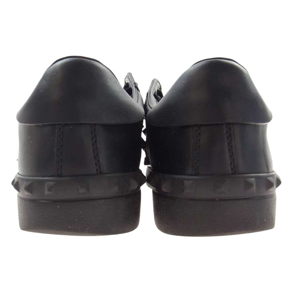 VALENTINO ヴァレンティノ LSQ931Y2 ロックスタッズ レザー ローカット スニーカー  ブラック系 41【中古】