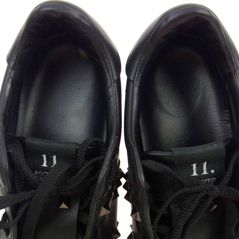 VALENTINO ヴァレンティノ LSQ931Y2 ロックスタッズ レザー ローカット スニーカー  ブラック系 41【中古】