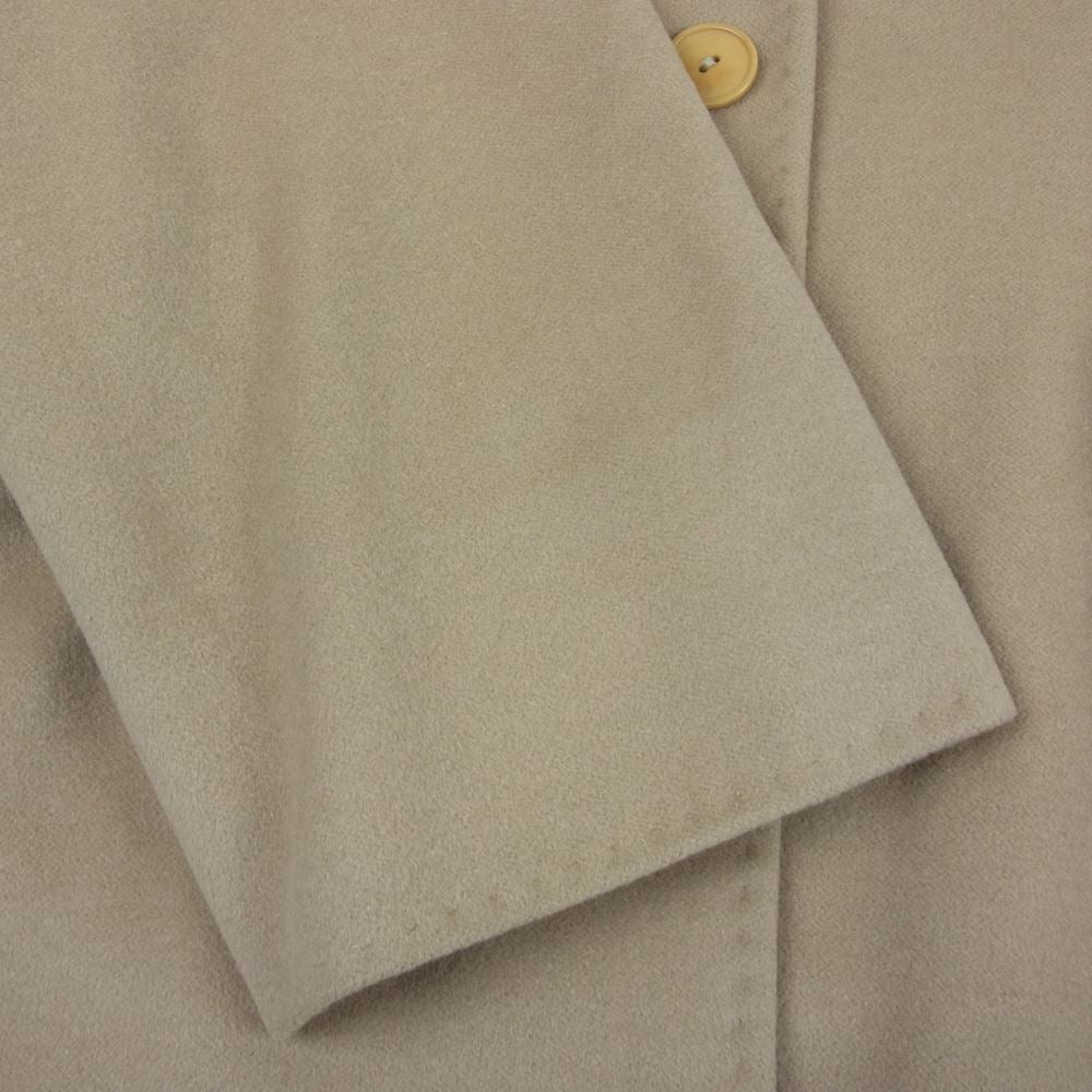 MAX MARA マックスマーラ 白タグ イタリア製 カシミア アンゴラ混 ヴァージンウール ロング コート ベージュ系 40【中古】