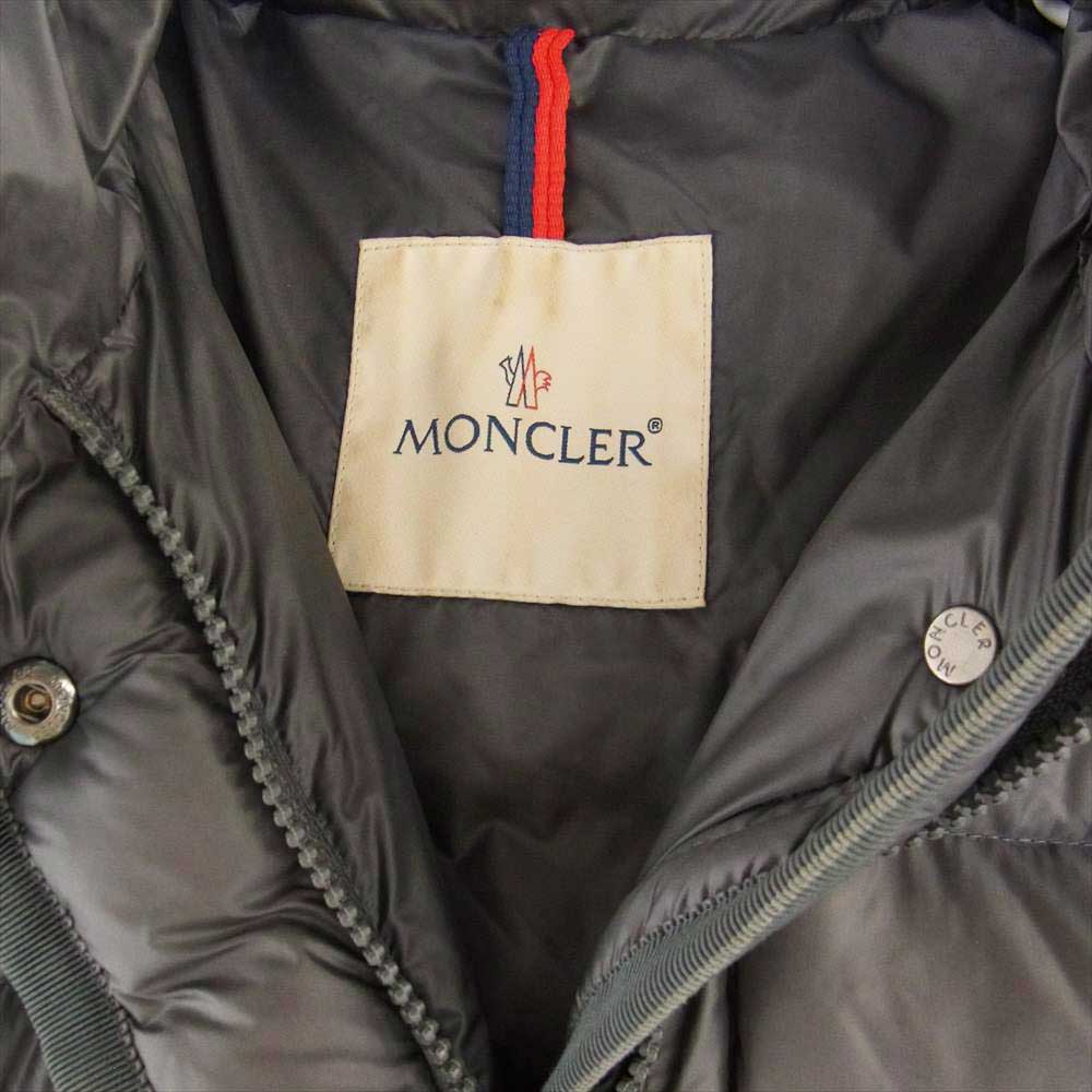 MONCLER モンクレール HERMIFUR エルミファー ファーフード付き ダウンコート ダウンジャケット グレー系 1【中古】