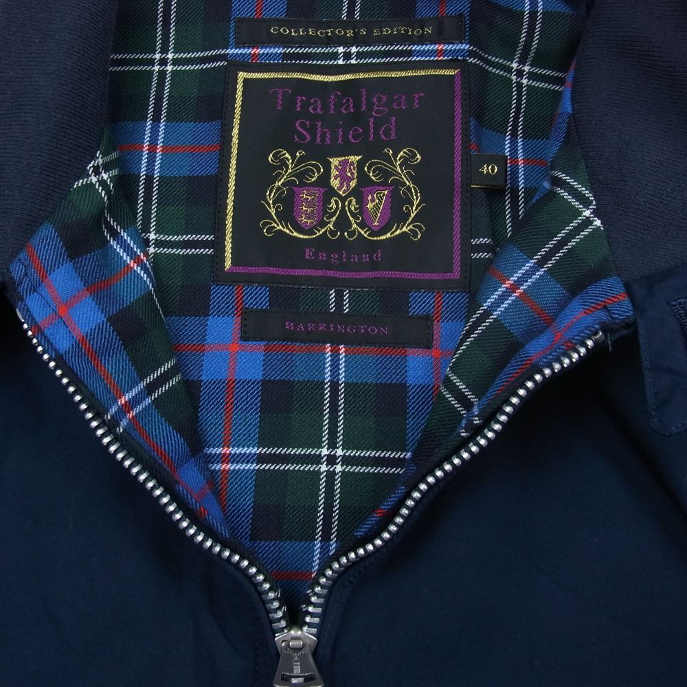 トラファルガーシールド ハリントン ジャケット ネイビー系 40【中古】