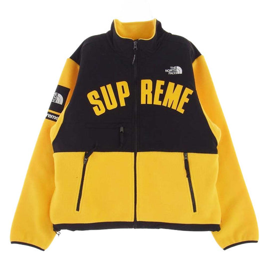 Supreme シュプリーム 19SS  NA119031 THE NORTHFACE ARC LOGO Denali Freece Jacket アーチロゴ デナリ フリースジャケット   イエロー系 M【極上美品】【中古】