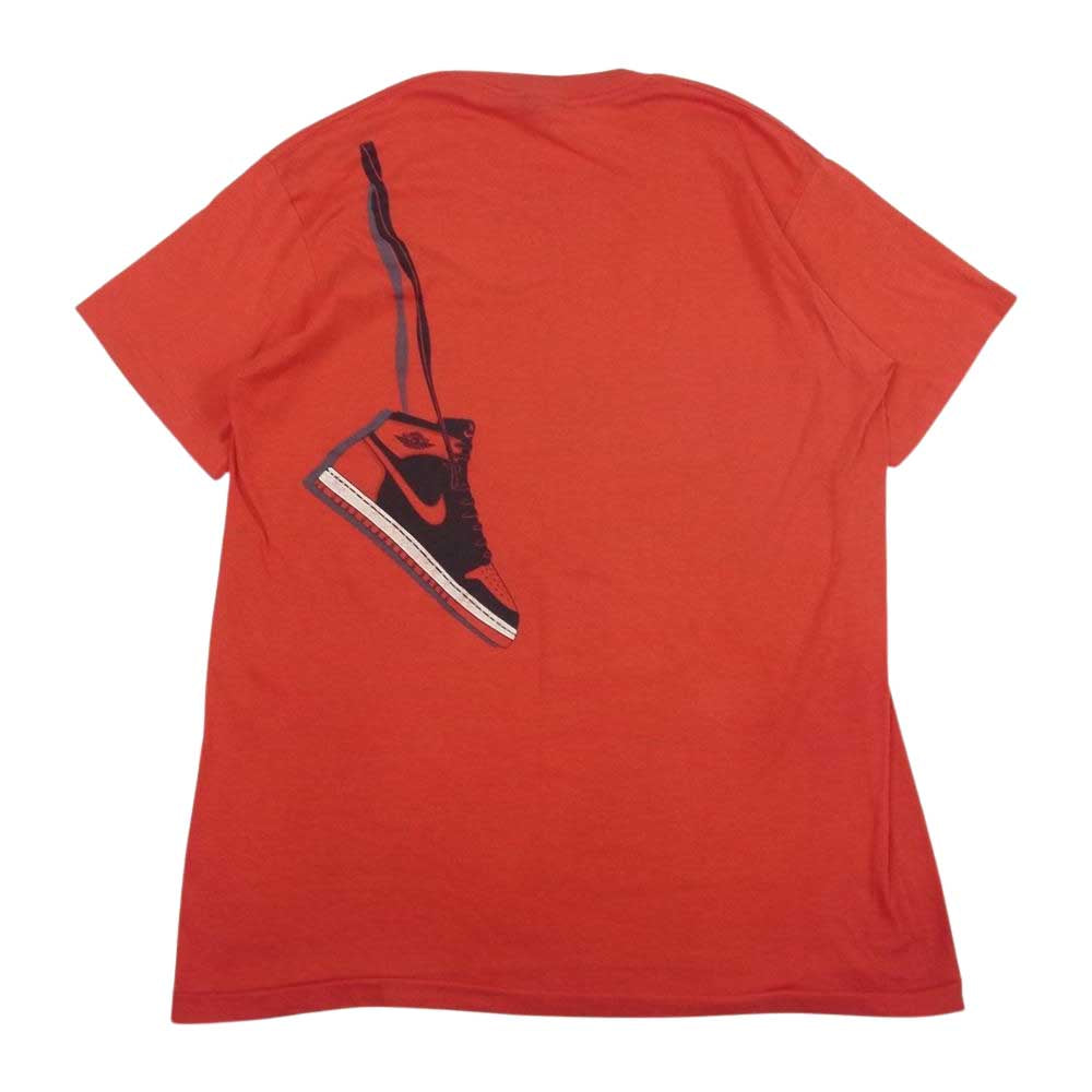 NIKE ナイキ 80s 紺タグ ヴィンテージ ジョーダン 肩掛け Tシャツ  レッド系 L【中古】
