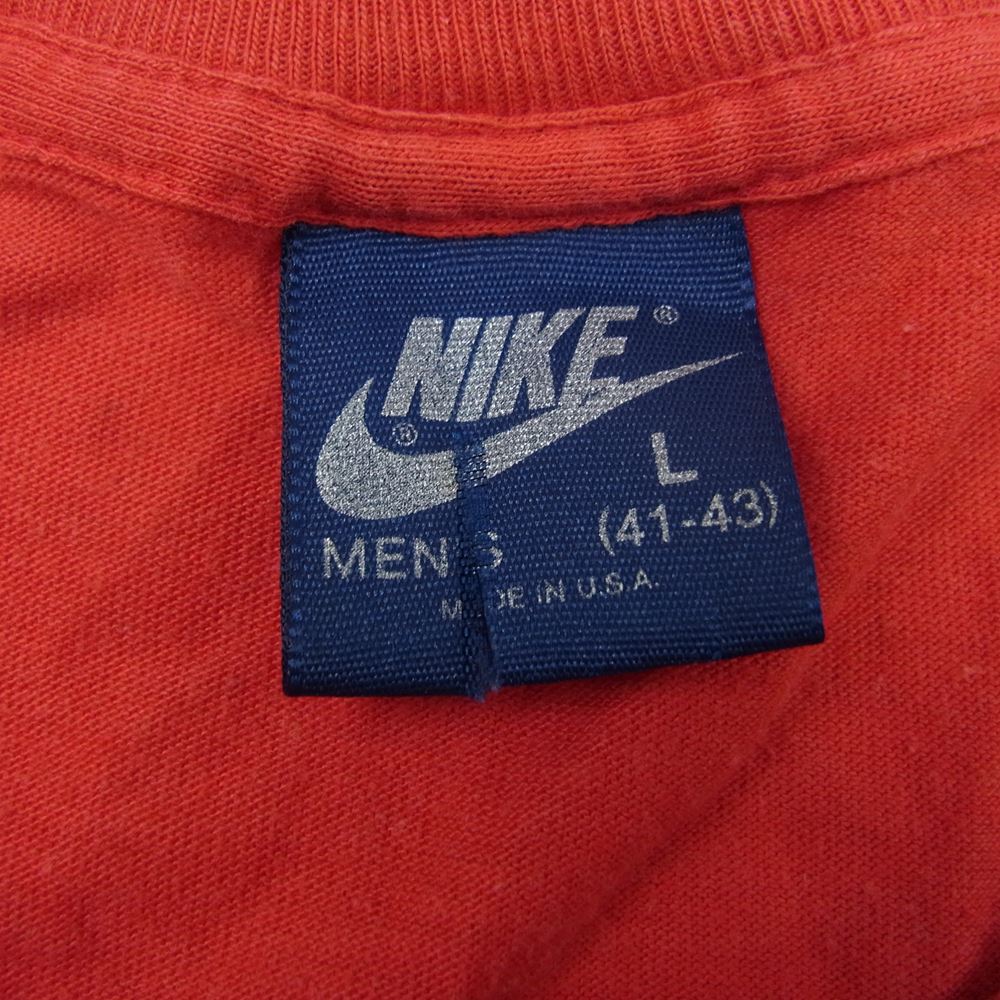 NIKE ナイキ 80s 紺タグ ヴィンテージ ジョーダン 肩掛け Tシャツ  レッド系 L【中古】