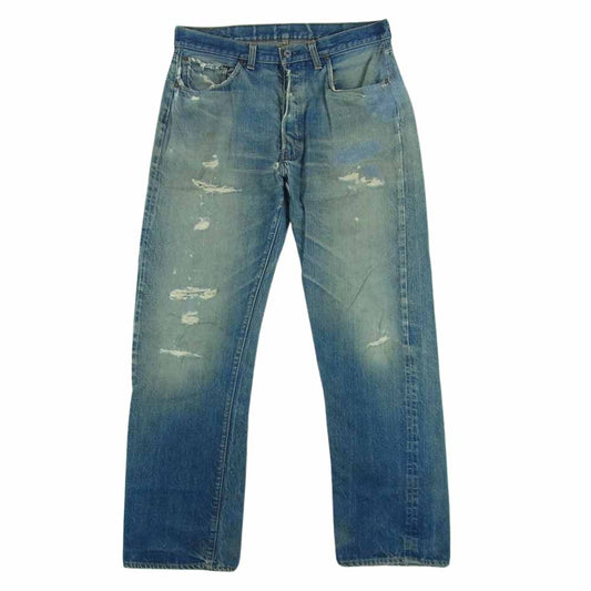 Levi's リーバイス 501 66前期 small e シングルステッチ ボタン裏刻印6 ストレート ヴィンテージ デニム パンツ インディゴブルー系【中古】