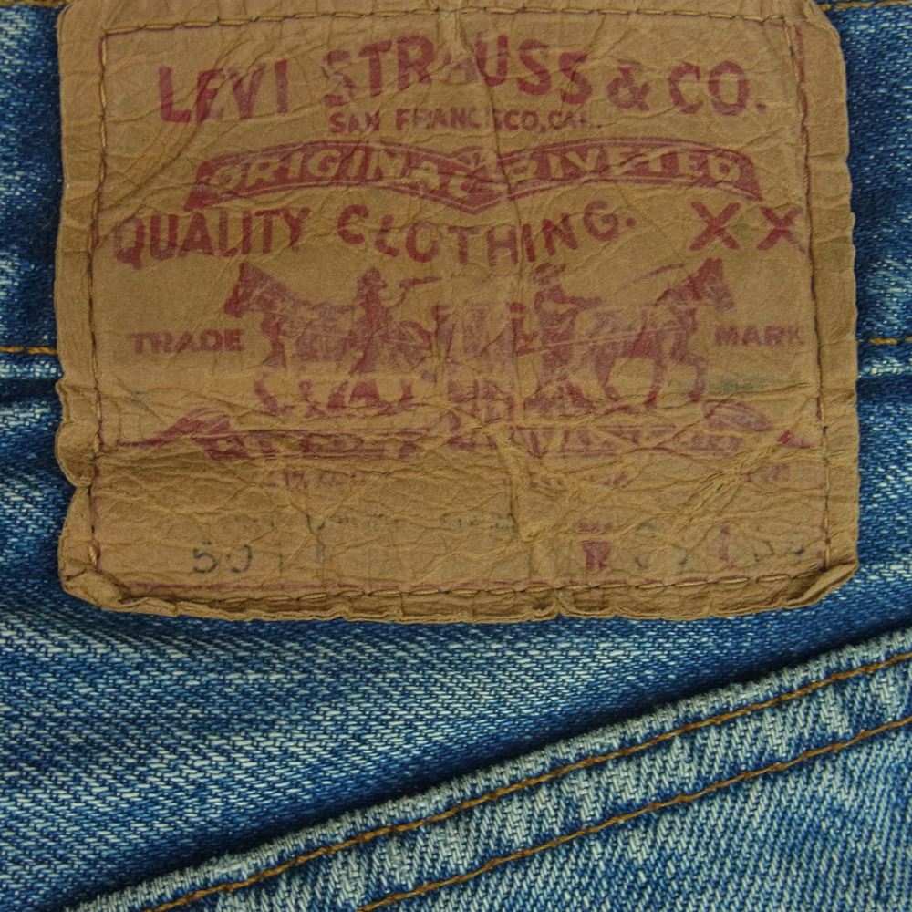 Levi's リーバイス 501 66前期 small e シングルステッチ ボタン裏刻印6 ストレート ヴィンテージ デニム パンツ インディゴブルー系【中古】