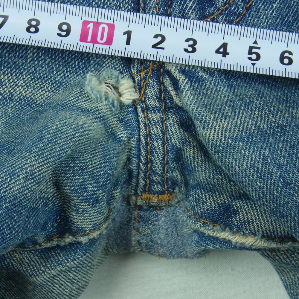 Levi's リーバイス 501 66前期 small e シングルステッチ ボタン裏刻印6 ストレート ヴィンテージ デニム パンツ インディゴブルー系【中古】