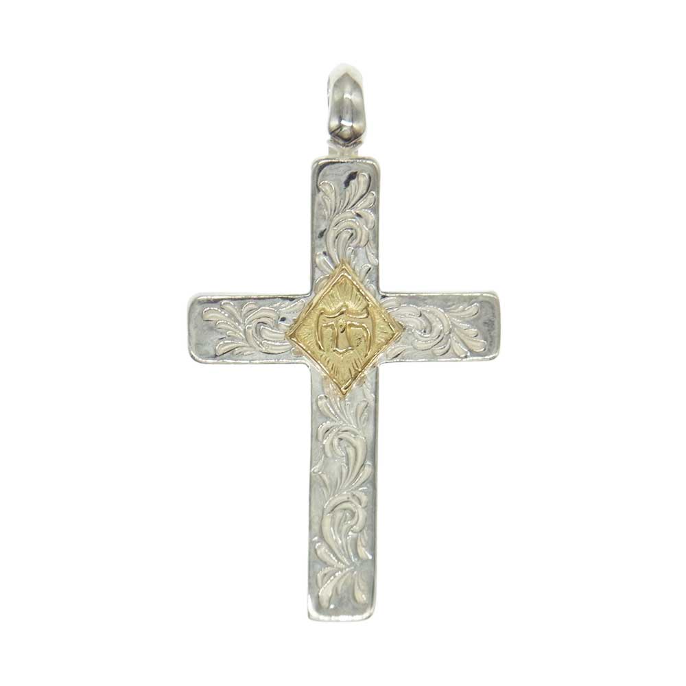 TARO WASHIMI ワシミタロウ 鷲見太郎 P＆T ギャランティ付属 鷲見太郎 ワシミタロウ K18 arabesque cross アラベスク イーグルメタル ミニ クロス ペンダントトップ【美品】【中古】