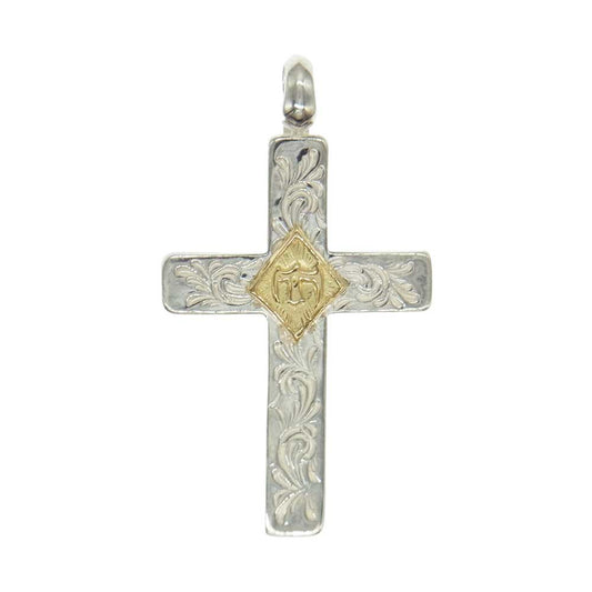 TARO WASHIMI ワシミタロウ 鷲見太郎 P＆T ギャランティ付属 鷲見太郎 ワシミタロウ K18 arabesque cross アラベスク イーグルメタル ミニ クロス ペンダントトップ【美品】【中古】