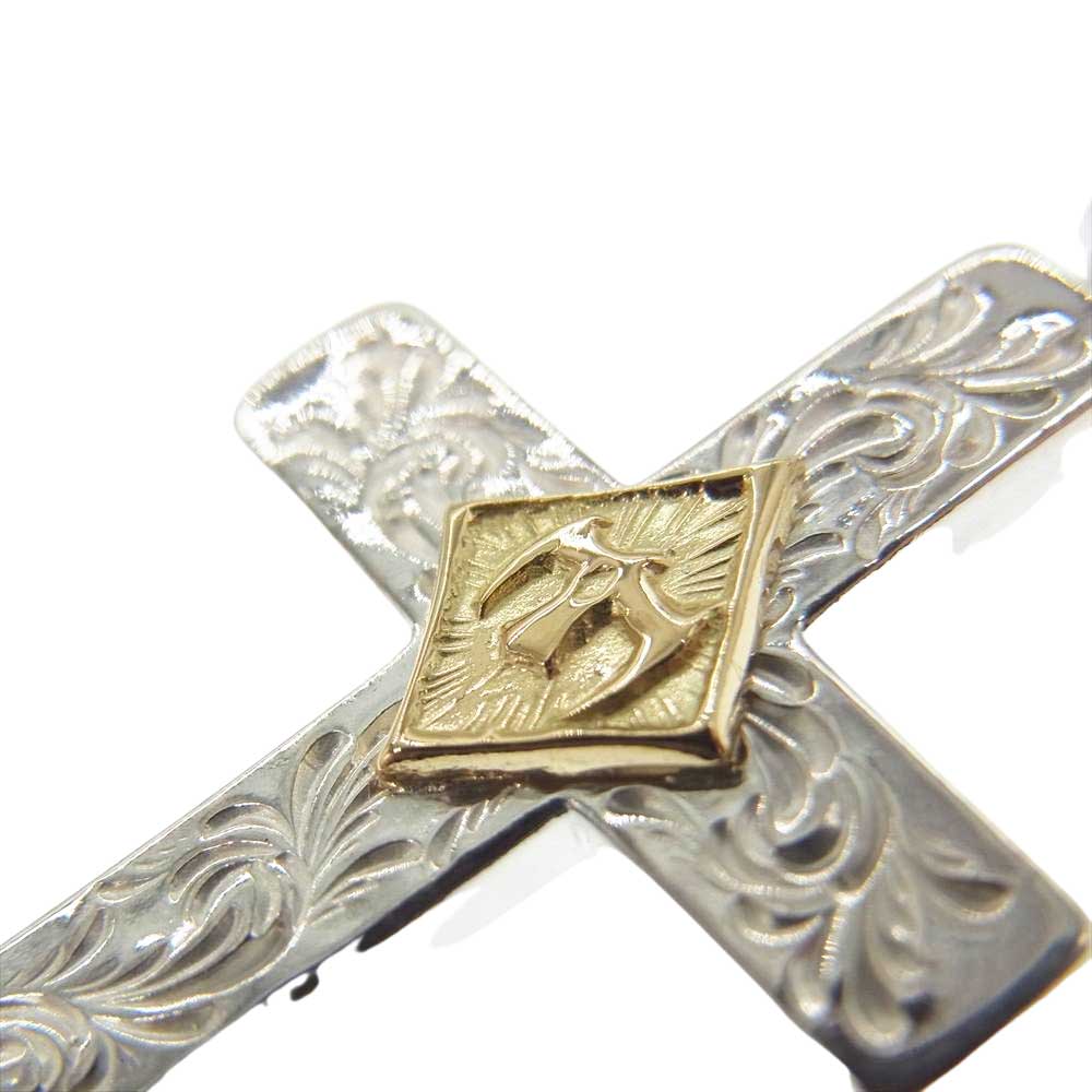 TARO WASHIMI ワシミタロウ 鷲見太郎 P＆T ギャランティ付属 鷲見太郎 ワシミタロウ K18 arabesque cross アラベスク イーグルメタル ミニ クロス ペンダントトップ【美品】【中古】