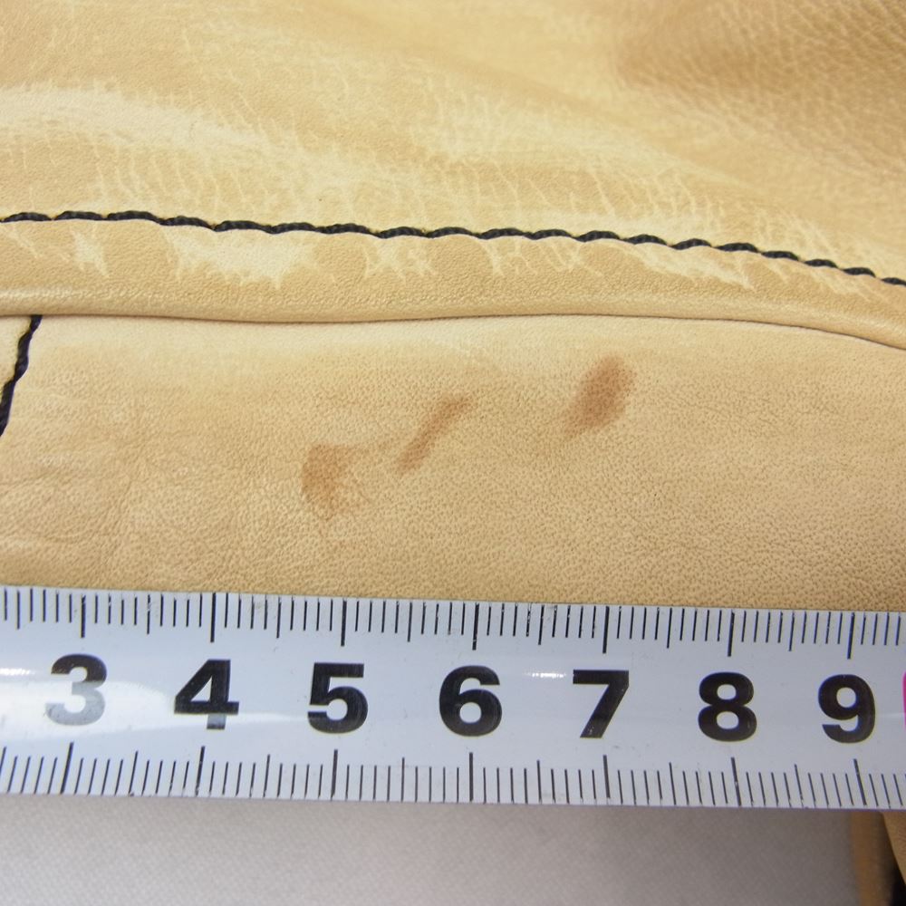 NUMBER(N)INE ナンバーナイン ポートランド期 復刻 袖レザー ウール スタジャン ブラック系 ベージュ系 2【中古】
