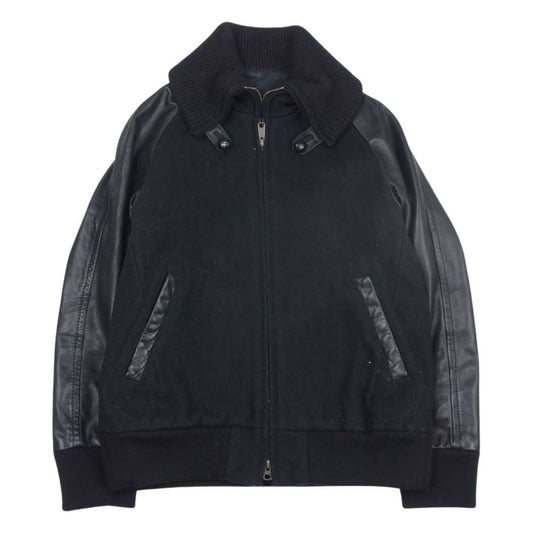 NUMBER(N)INE ナンバーナイン ポートランド期 復刻 袖レザー切替 スタジャン ジャケット ブラック ブラック系 2【中古】