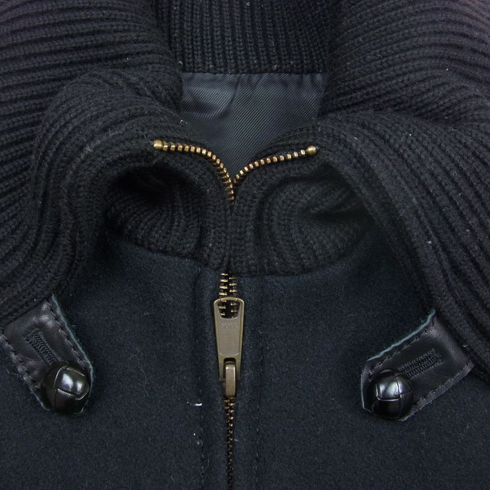 NUMBER(N)INE ナンバーナイン ポートランド期 復刻 袖レザー切替 スタジャン ジャケット ブラック ブラック系 2【中古】