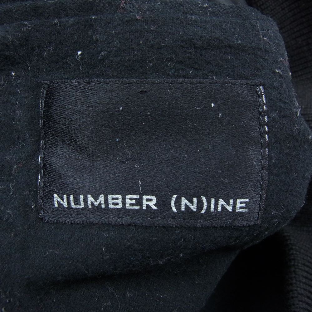 NUMBER(N)INE ナンバーナイン ポートランド期 復刻 袖レザー切替 スタジャン ジャケット ブラック ブラック系 2【中古】