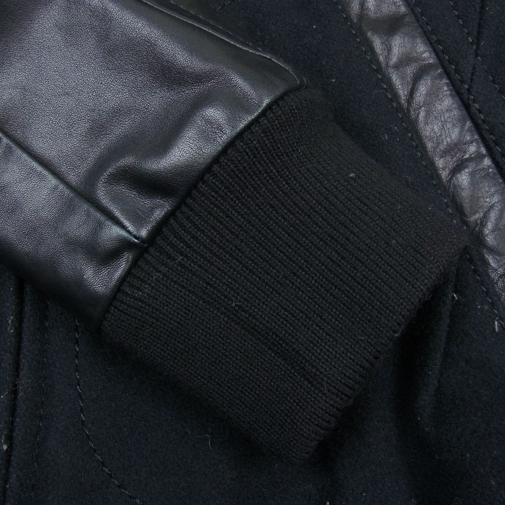 NUMBER(N)INE ナンバーナイン ポートランド期 復刻 袖レザー切替 スタジャン ジャケット ブラック ブラック系 2【中古】