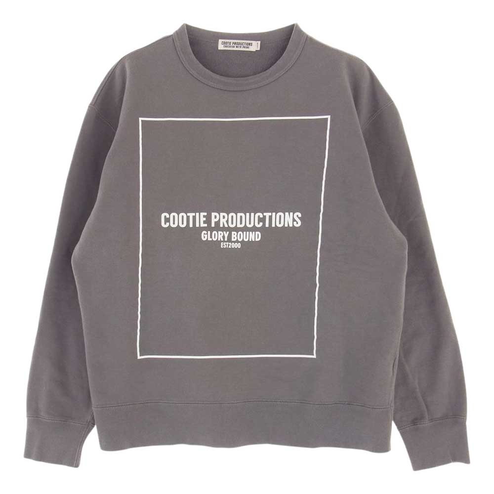 COOTIE クーティー ロゴプリント  クルーネック スウェット  グレー系 L【中古】
