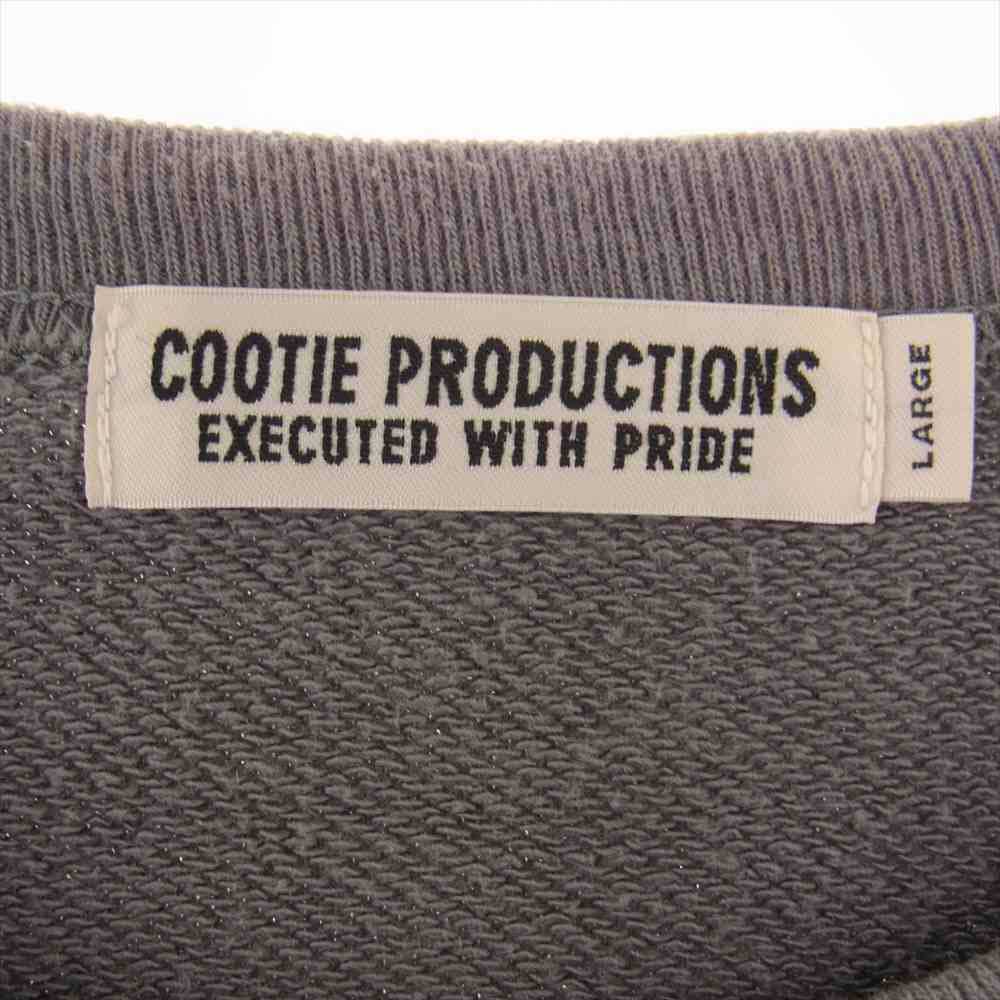 COOTIE クーティー ロゴプリント  クルーネック スウェット  グレー系 L【中古】