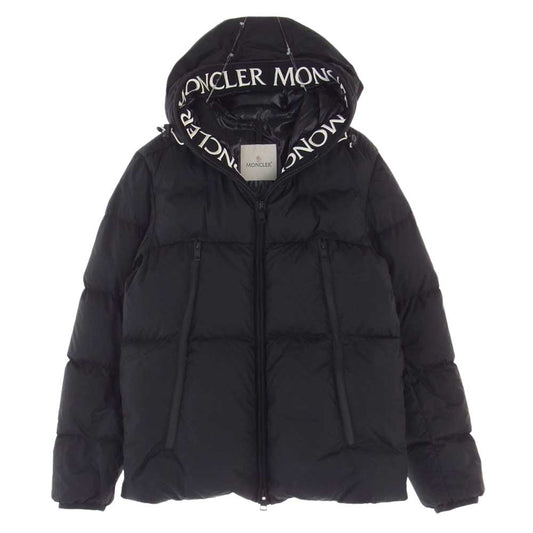 MONCLER モンクレール MONTCLA モンクラー ロゴ刺繍 ダウン ジャケット ブラック系 1【中古】