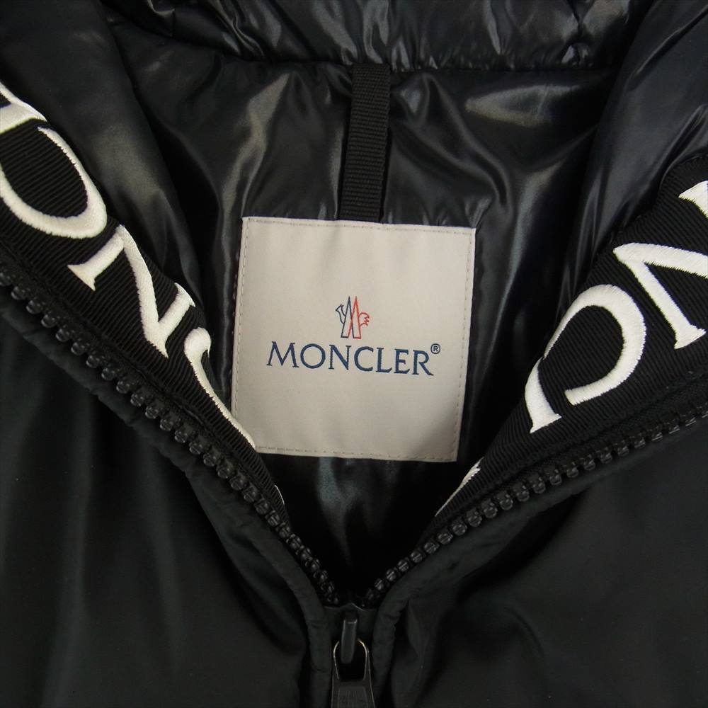 MONCLER モンクレール MONTCLA モンクラー ロゴ刺繍 ダウン ジャケット ブラック系 1【中古】