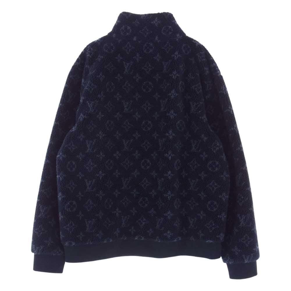 LOUIS VUITTON ルイ・ヴィトン 21SS RM211Q TCM HKY44W Monogram Jacquard Fleece Zip Through Jacket  モノグラム ジャガード フリース ブルゾン ジャケット ダークネイビー系 XL【中古】